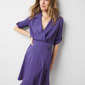 Crepe Shirt Dress