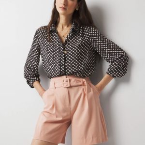 Extra High-Rise Belted Tailored Shorts