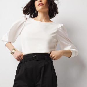 Blouson Crewneck Top