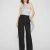 Petite Tab-Waist Wide-Leg Pant