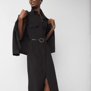 Petite Belted Midi Shirt Dress