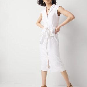 Belted Utility Midi Dress
