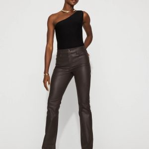 High-Rise Coated Micro Bootcut Jean