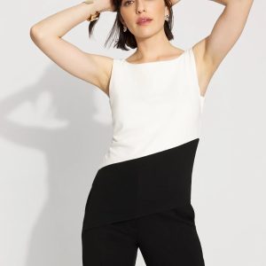 Colorblocked Asymmetric Hem Tank
