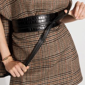 Faux Croc Obi Belt