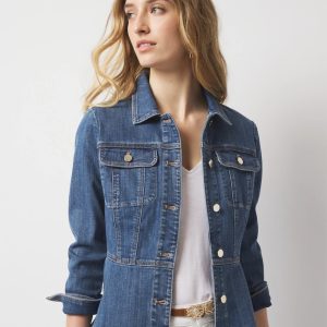 Denim Peplum Jacket
