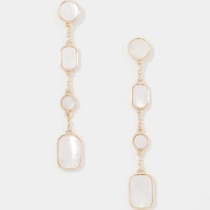 Mother of Pearl Linear Drop Earrings