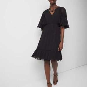 Flounce + Floral Burnout Dress