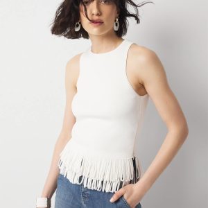 Fringe Hem Sweater Tank