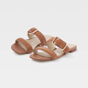 Gold Buckle Flat Sandal