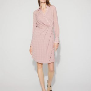 Tie-Detail Chiffon Shirt Dress