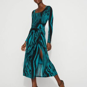 Tie-Waist Midi Dress