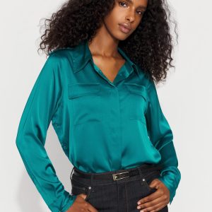 Relaxed Utility Satin Shirt