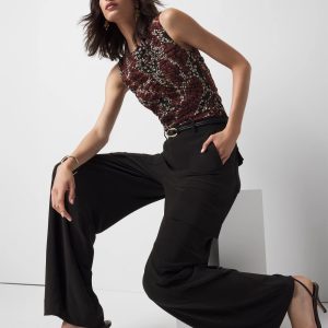 Petite Utility Wide Leg Pant
