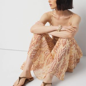 Copper Metallic Heel Sandal