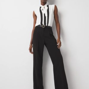 Petite Pleated Wide Leg Pant