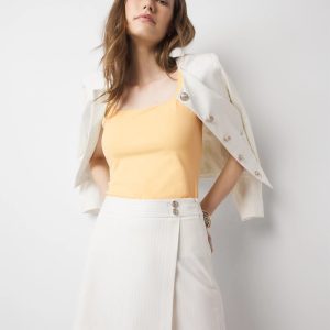 Pinstriped Tailored Skort