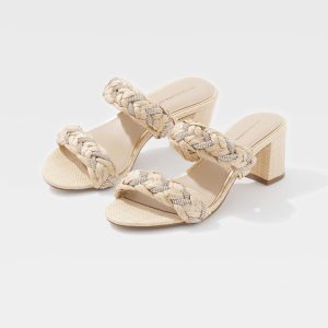 Braided Raffia Heeled Sandal