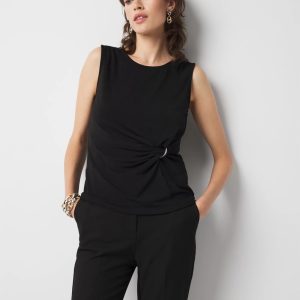 Ring Detail Ruched Tank