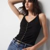 Ruched Hardware Sweater Tank