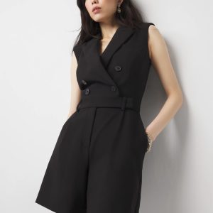 Double-Breasted Blazer Romper