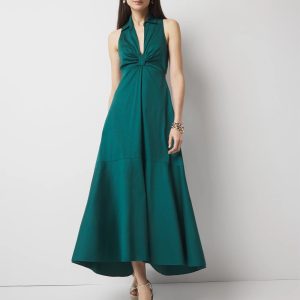 Cut-Out Collared Dress