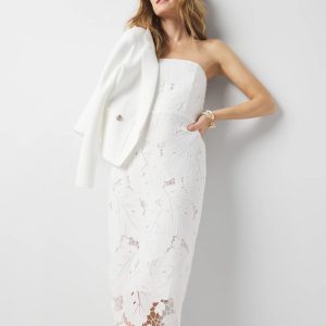 Lace Bustier Midi Dress