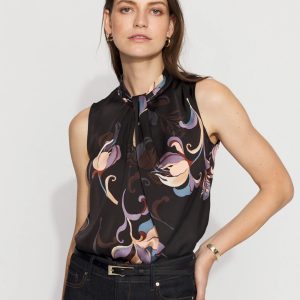 Satin Twist Neck Shell