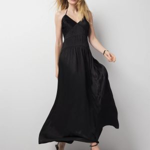 Satin Halter Maxi Dress