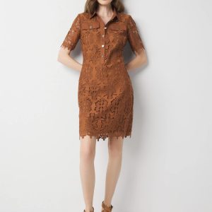 Lace Shirt Dress