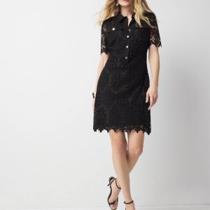 Petite Lace Shirt Dress