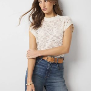 Sheer Textured Sweater Pullover