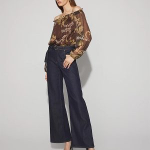 Petite High-Rise Belted Wide-Leg Jean