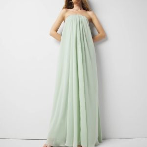 Strapless Chiffon Drape Gown