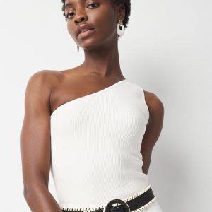 WHBM FORME™ Sculpt Stretch One Shoulder Sweater