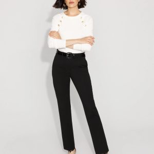 Petite High-Rise Zoey Straight Leg Pant