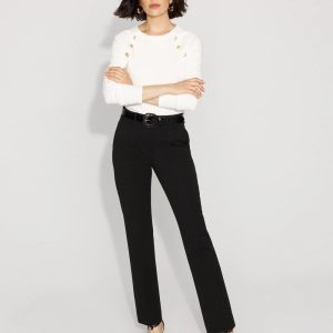 Petite High-Rise Zoey Straight Leg Pant